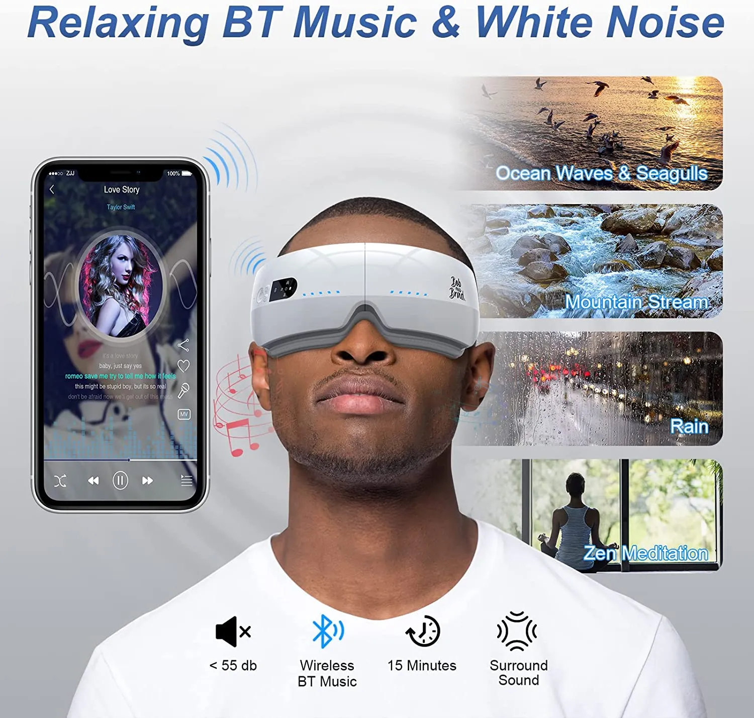 BOB AND BRAD Rechargeable Eye Massager with Heat (Open box)