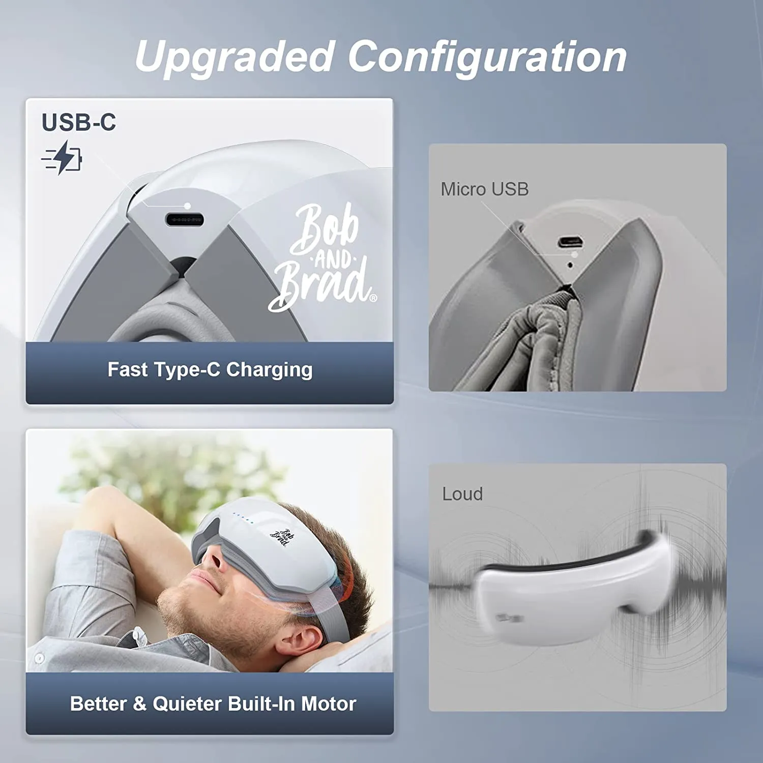 BOB AND BRAD Rechargeable Eye Massager with Heat (Open box)