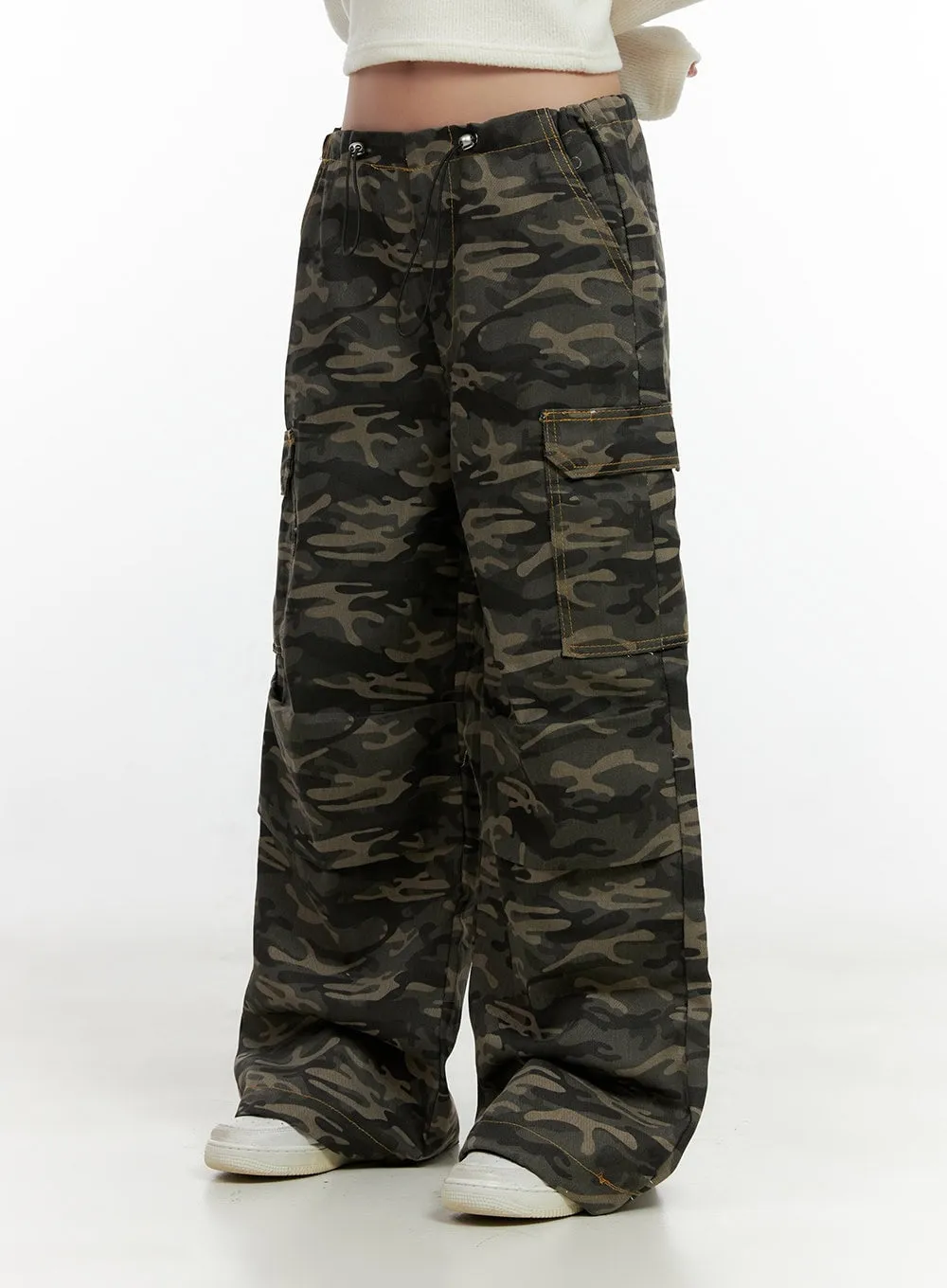 Camo Cargo Stitch Pants CN405