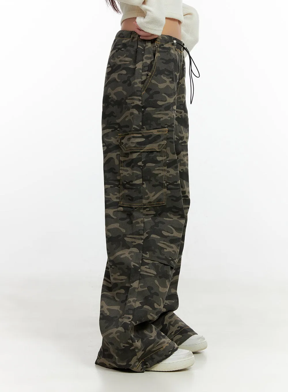 Camo Cargo Stitch Pants CN405