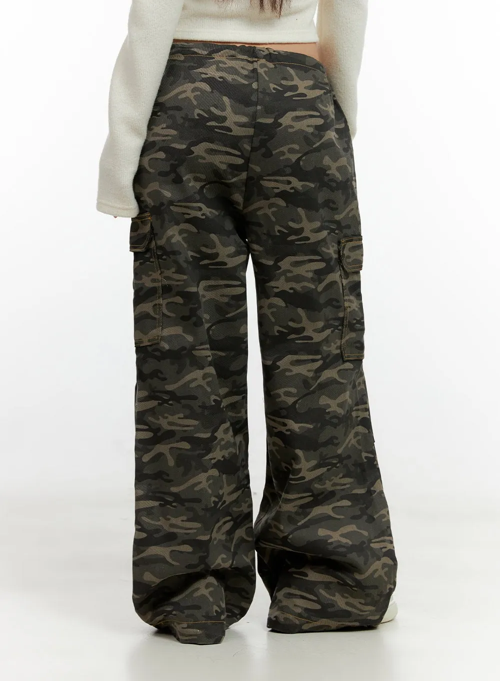 Camo Cargo Stitch Pants CN405