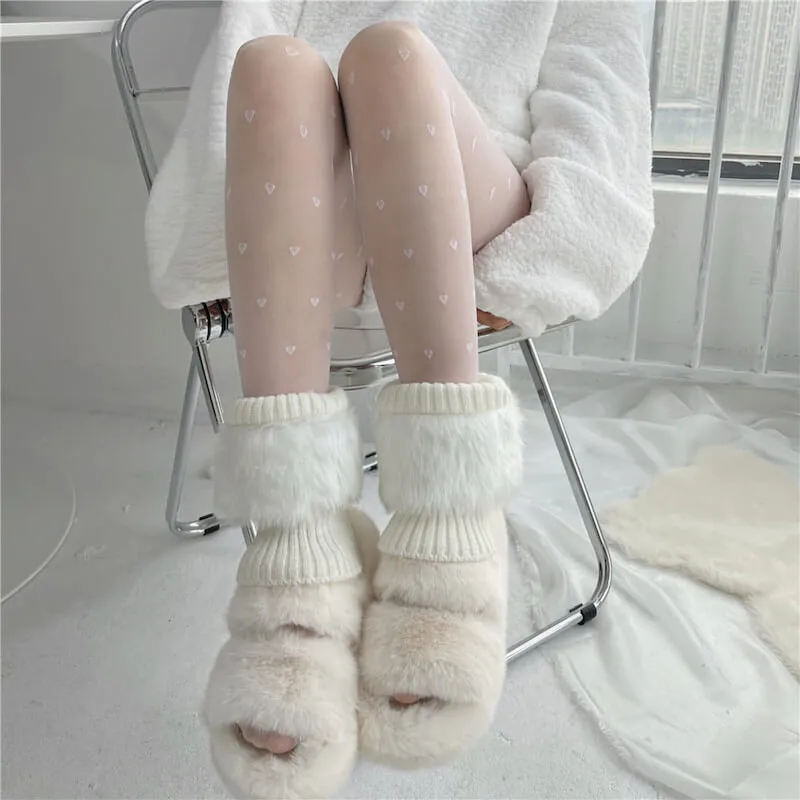 Fairy core cream hearts tights