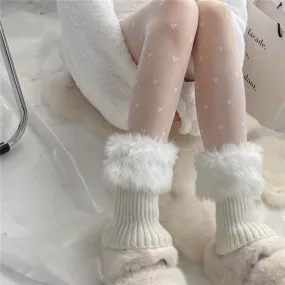 Fairy core cream hearts tights