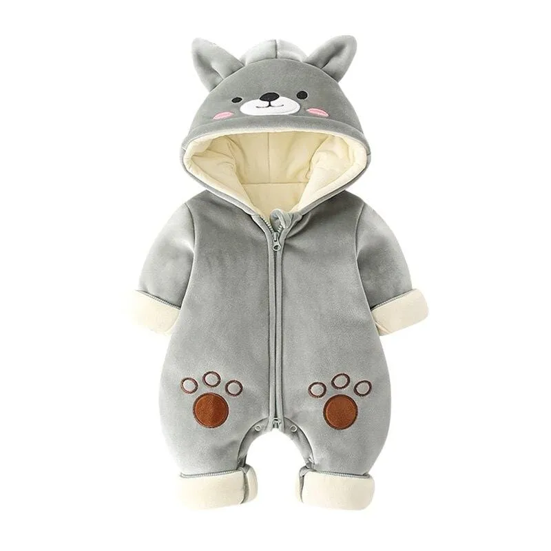 Fleece Bear Baby Onesie