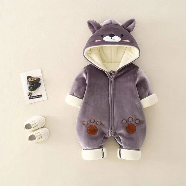 Fleece Bear Baby Onesie