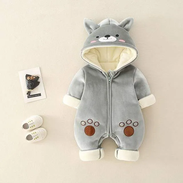 Fleece Bear Baby Onesie