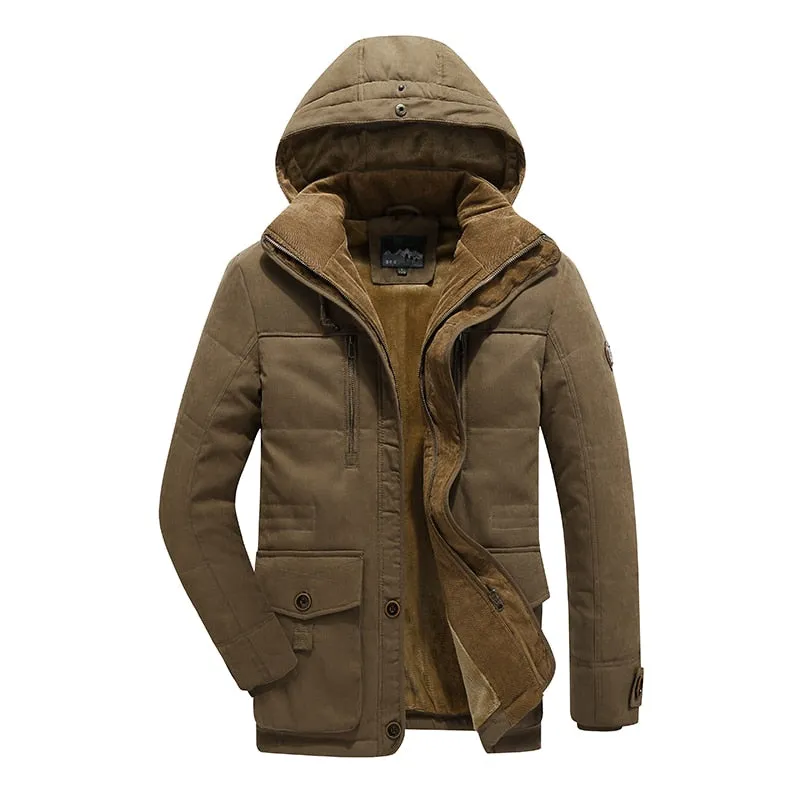 Funki Buys | Jackets | Men's Long Warm Fleece Winter Parkas