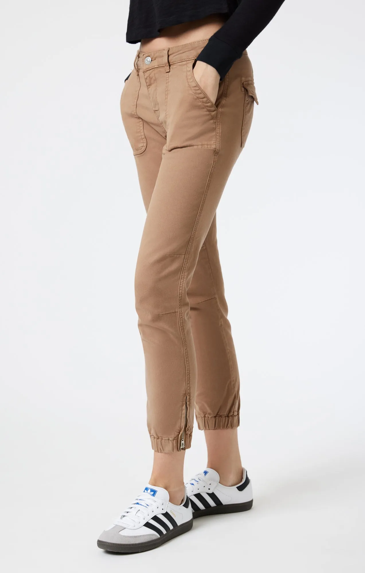IVY SLIM CARGO IN TIGER EYE'S LUXE TWILL
