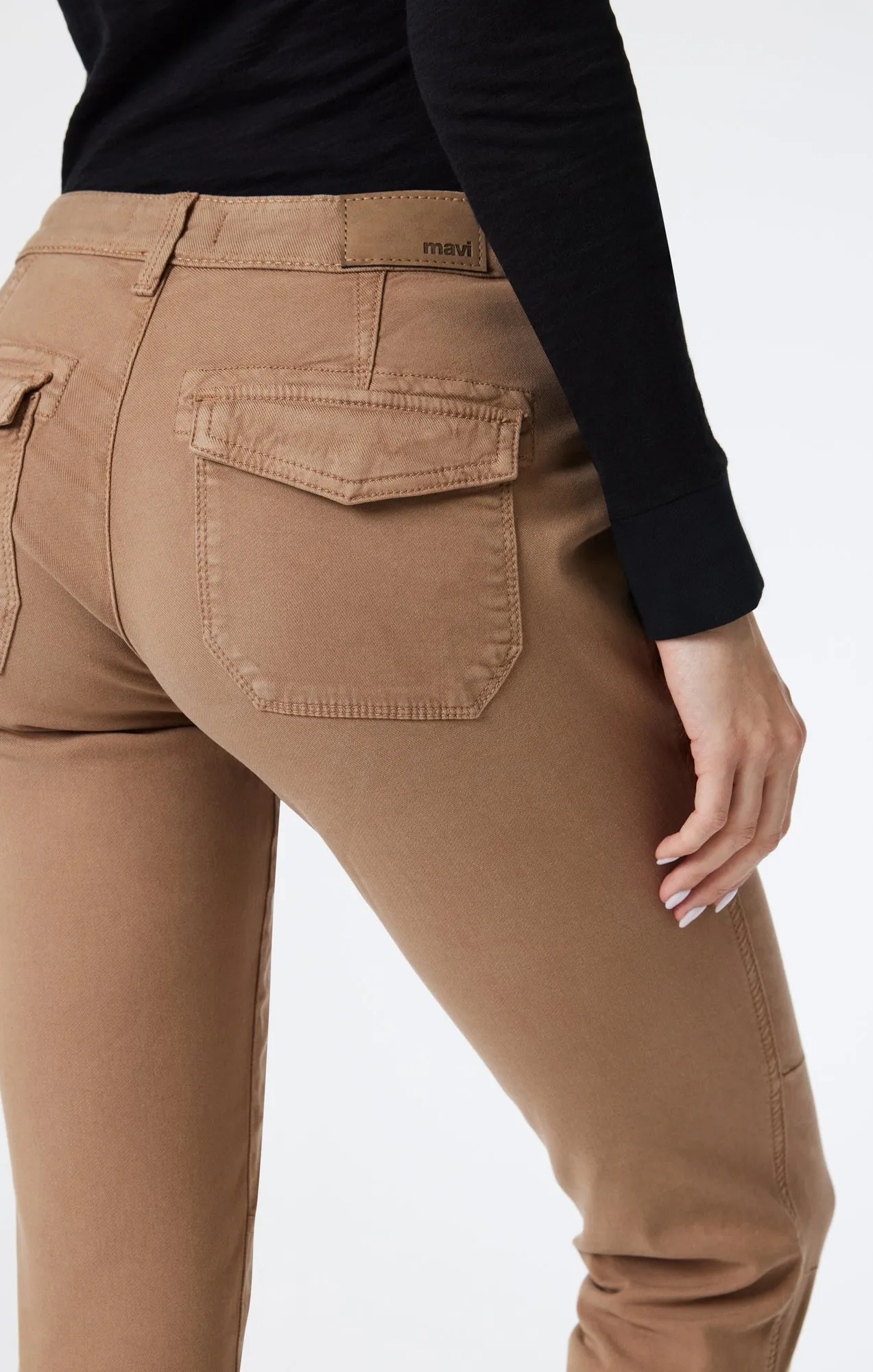 IVY SLIM CARGO IN TIGER EYE'S LUXE TWILL