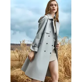 Ivyshape | Chic Lace-Up Closure Trench Coat