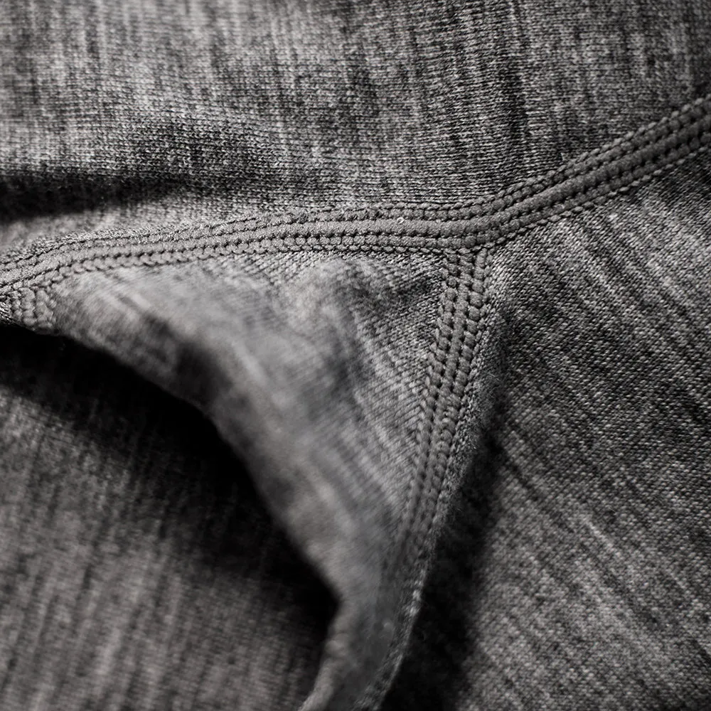 Junior Merino Blend 200 Leggings (Charcoal/Orange)