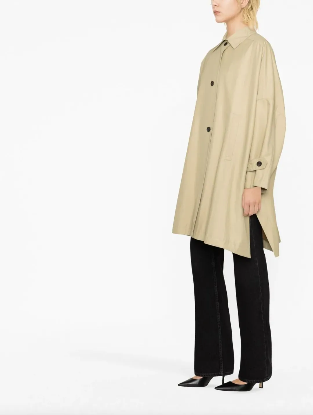 Single-breasted trench-coat