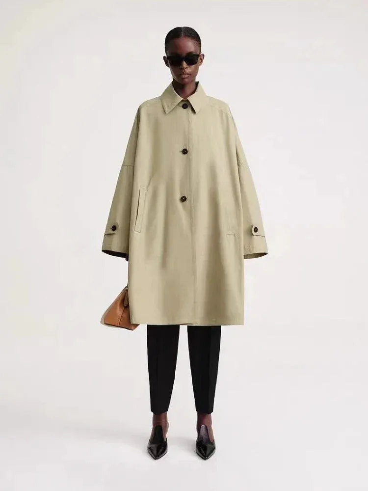 Single-breasted trench-coat