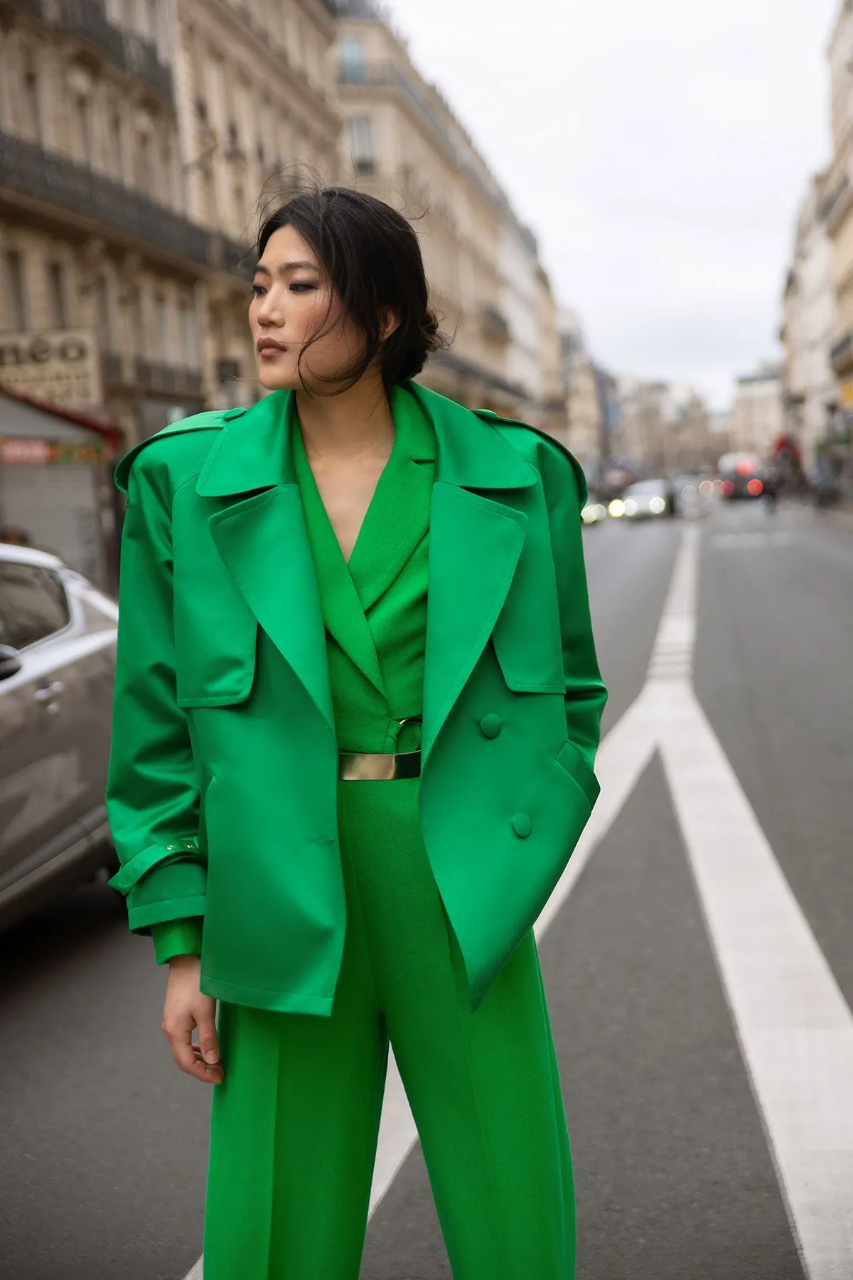 Slammin' Green Trench Coat