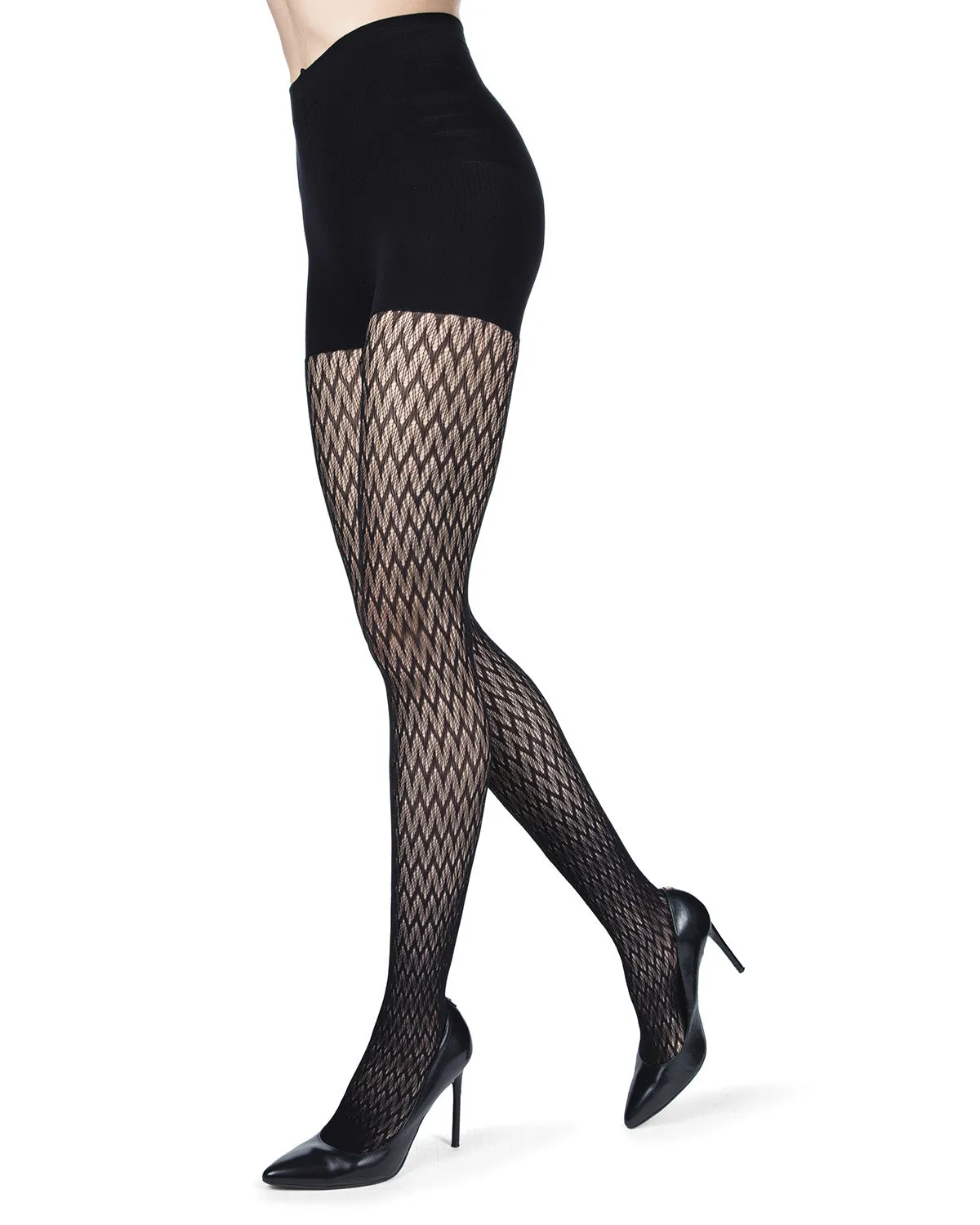 Women's FirmFit Chevron Net Nylon Tights